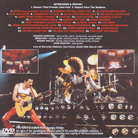 Queen / Definitive Buenos Aires 1981 1st Night / 2CD+1Bonus DVDR –  GiGinJapan