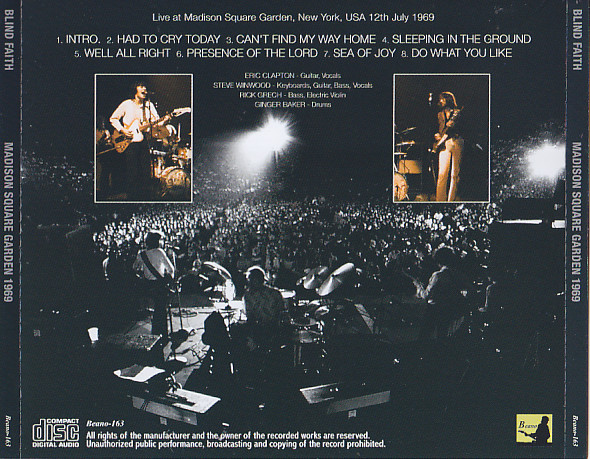 Blind Faith / Madison Square Garden 1969 / 1CD – GiGinJapan