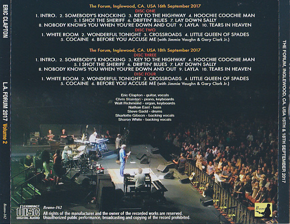 Eric Clapton / LA Forum 2017 Volume 2 / 4CD – GiGinJapan