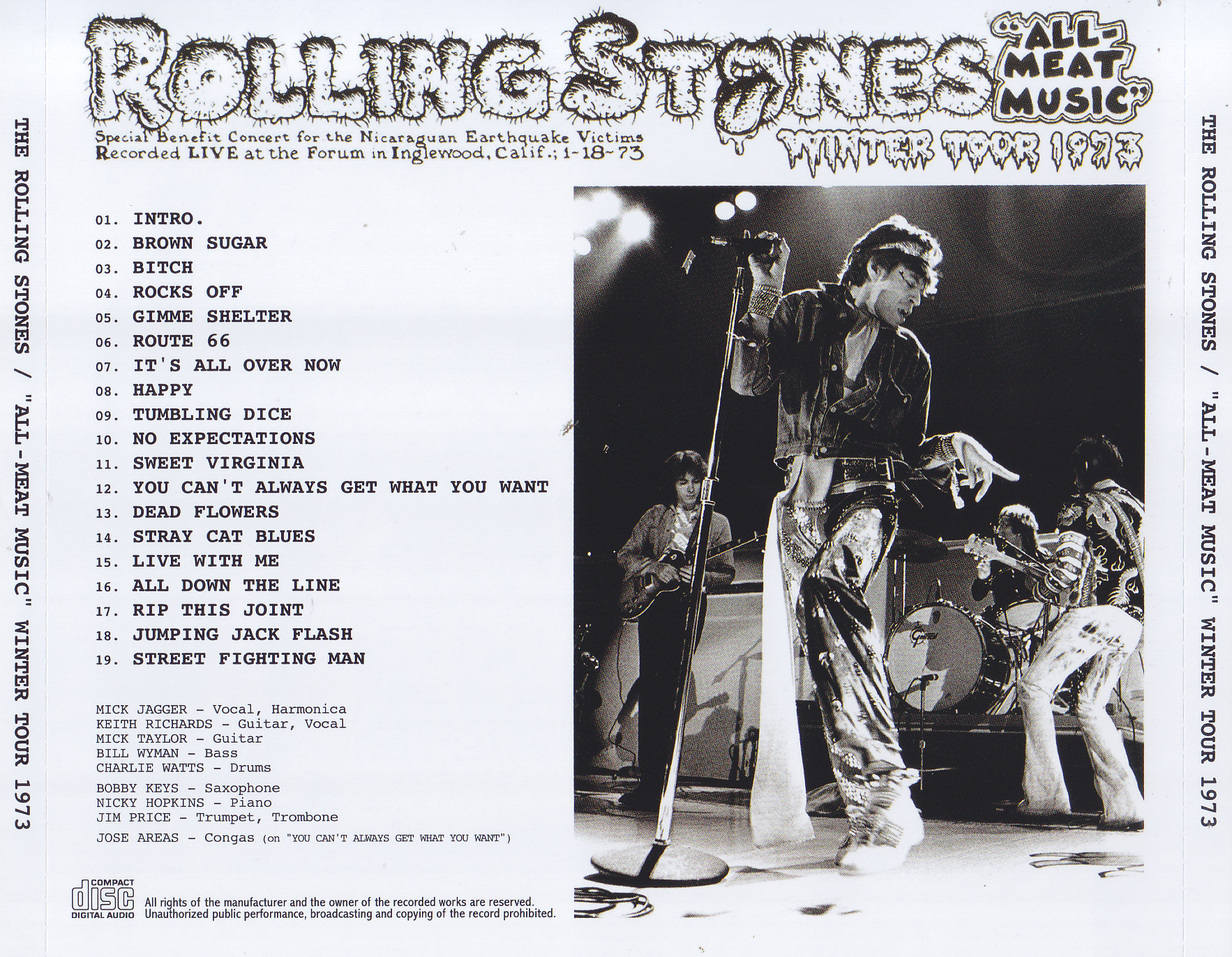 Download Rolling Stones / All Meat Music Winter Tour 1973 / 1CD - GiGinJapan