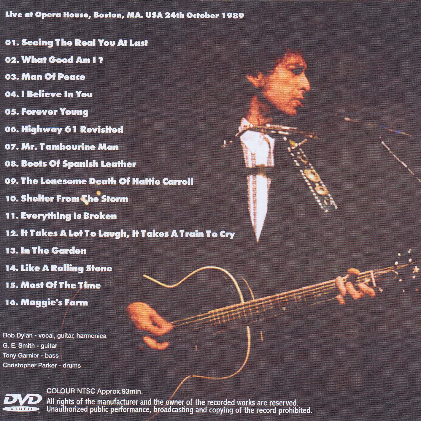 Bob Dylan / Boston 1989 2nd Night /1DVDR – GiGinJapan