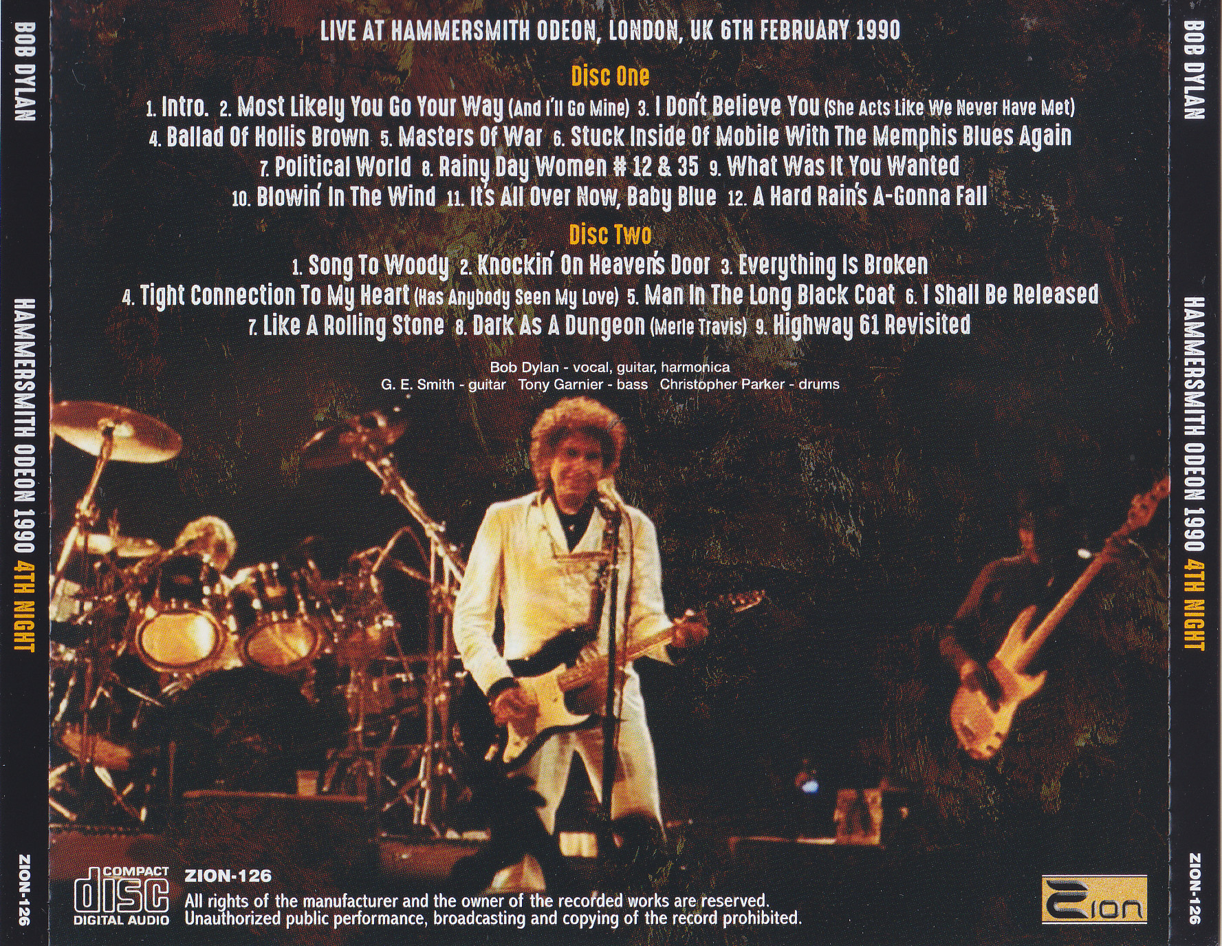 Bob Dylan / Hammersmith Odeon 1990 4th Night / 2CD – GiGinJapan