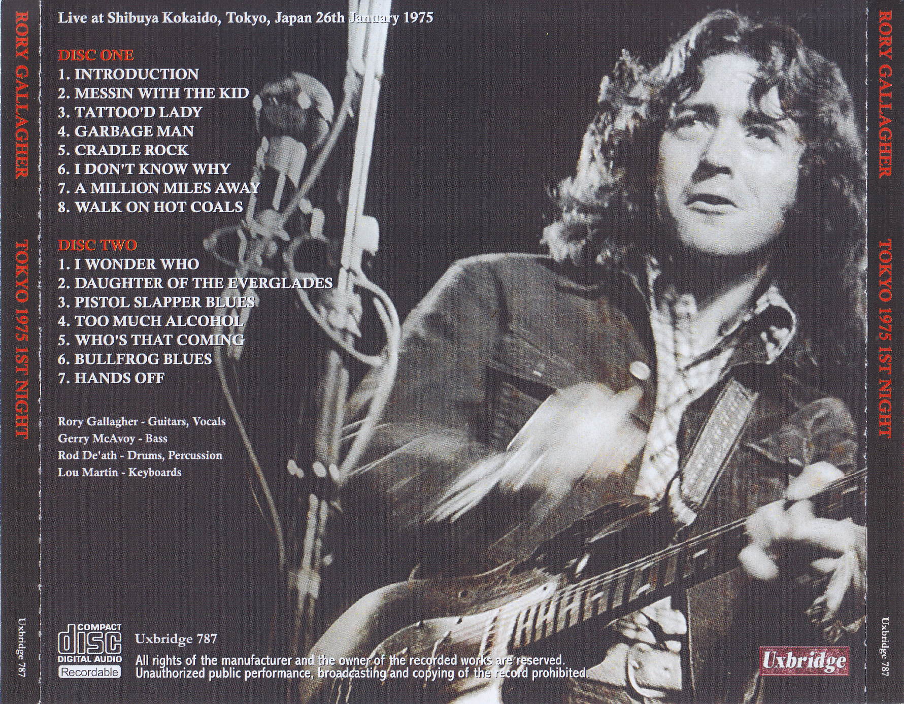 Rory Gallagher / Tokyo 1975 1st Night / 2CDR – GiGinJapan