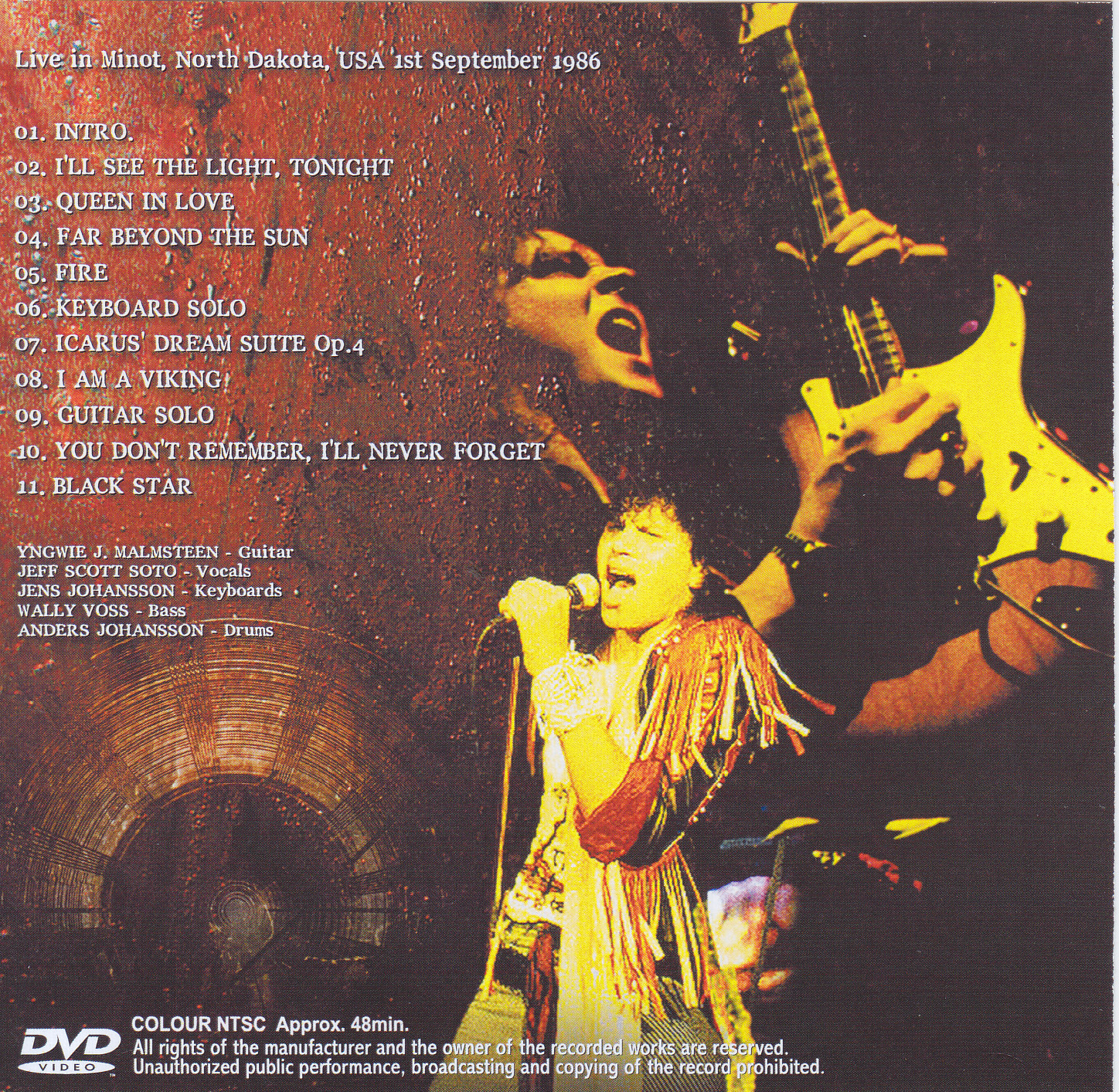 Yngwie Malmsteen / Minot 1986 / 1DVDR – GiGinJapan