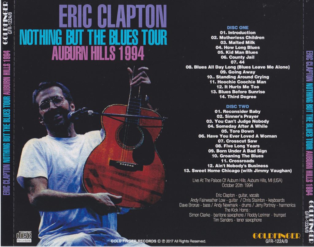 Eric Clapton Nothing But The Blues Tour Auburn Hills 1994 2cdr Giginjapan