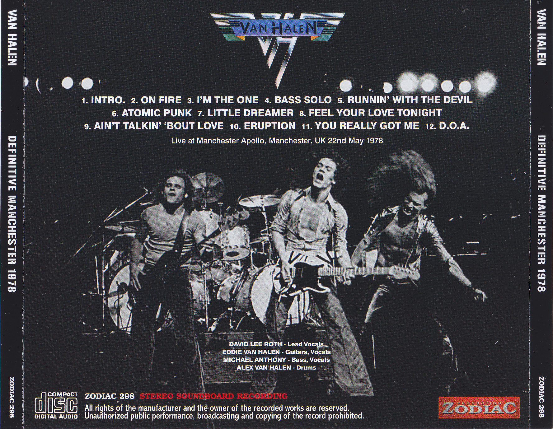 Van Halen / Definitive Manchester 1978 / 1CD – GiGinJapan