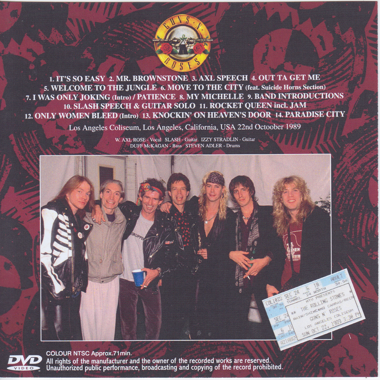 Guns N Roses / Los Angeles 1989 Final / 1DVDR – GiGinJapan