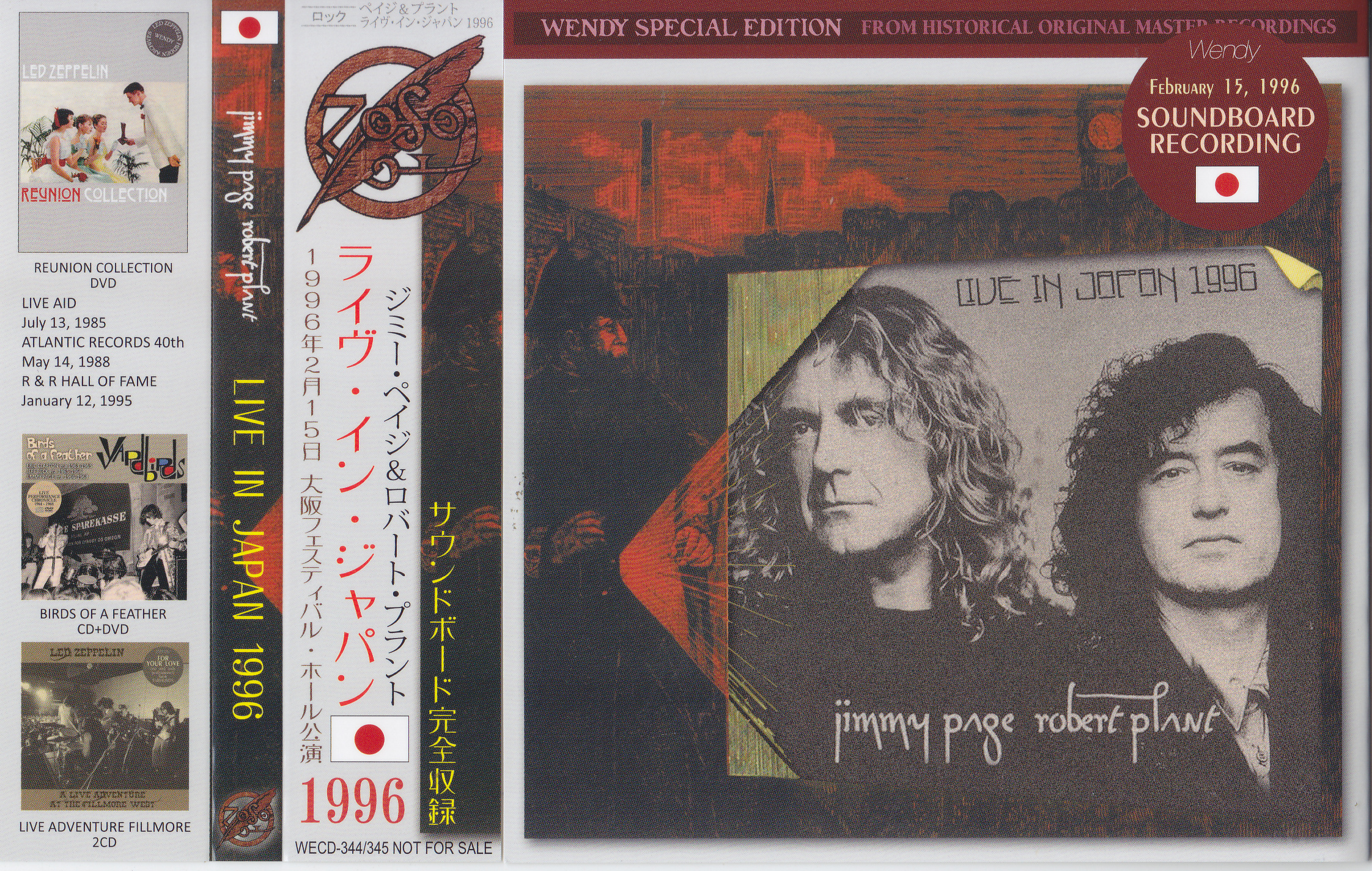 Jimmy Page & Robert Plant / Live In Japan 1996 / 2CD WX OBI Strip 