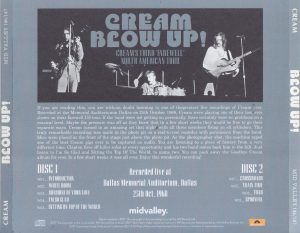 大口販売Cream/ クリーム/ Blow Up/ Dallas Oct.25，1968 洋楽