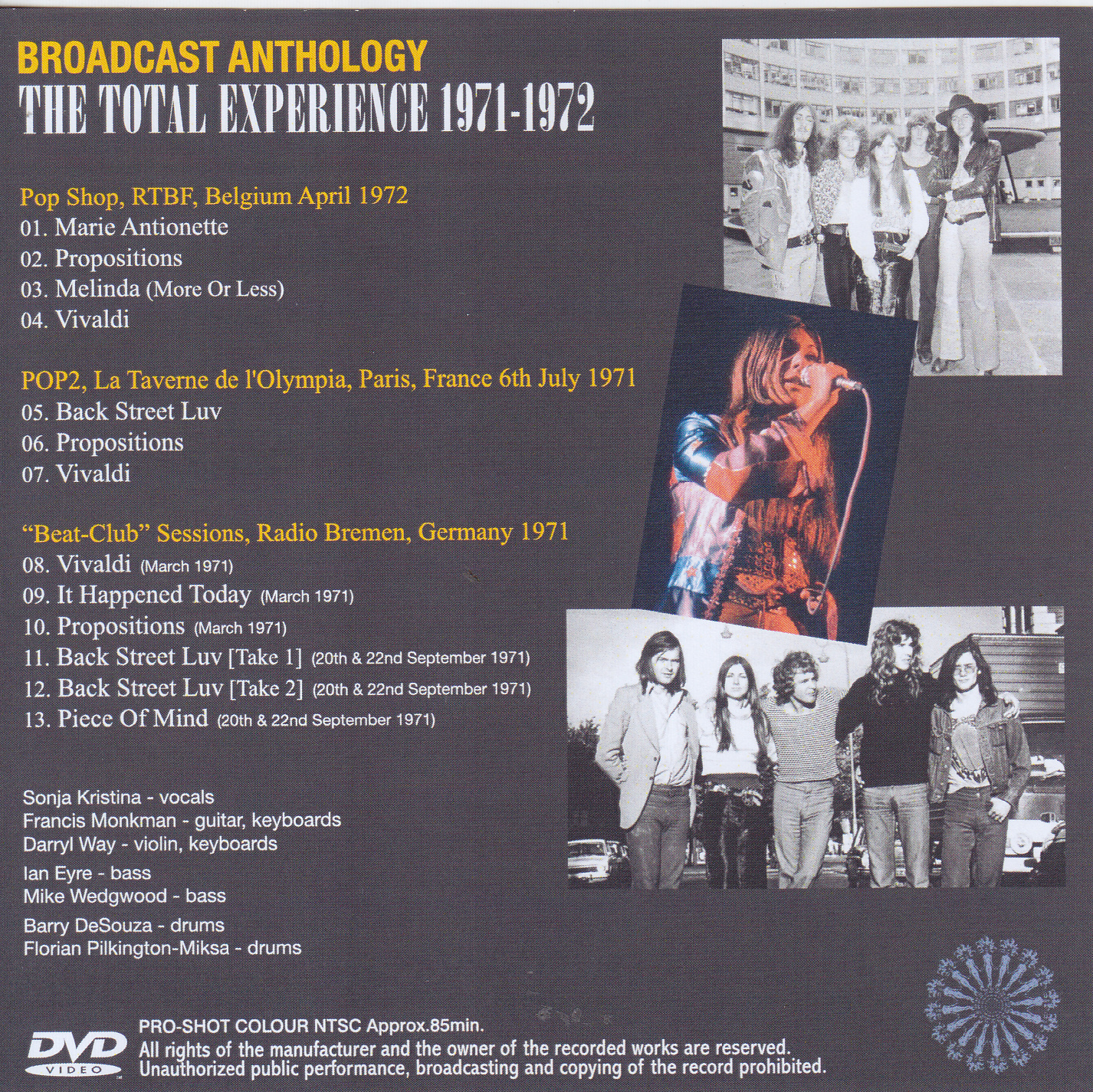 Curved Air / Broadcast Anthology The Total Experience 1971-1972