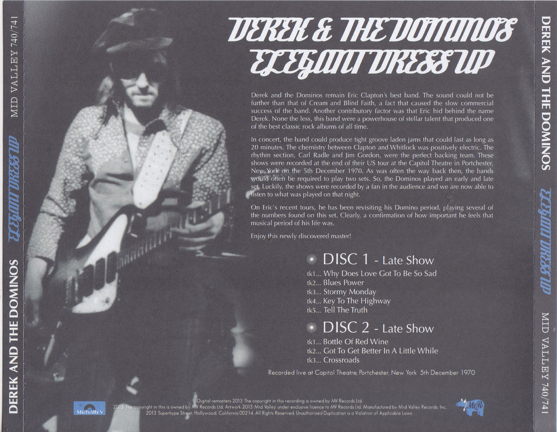 2023新発 Derek & The DEREK DEREK Dominos CD 「G」 VALLEY ２CD THE 