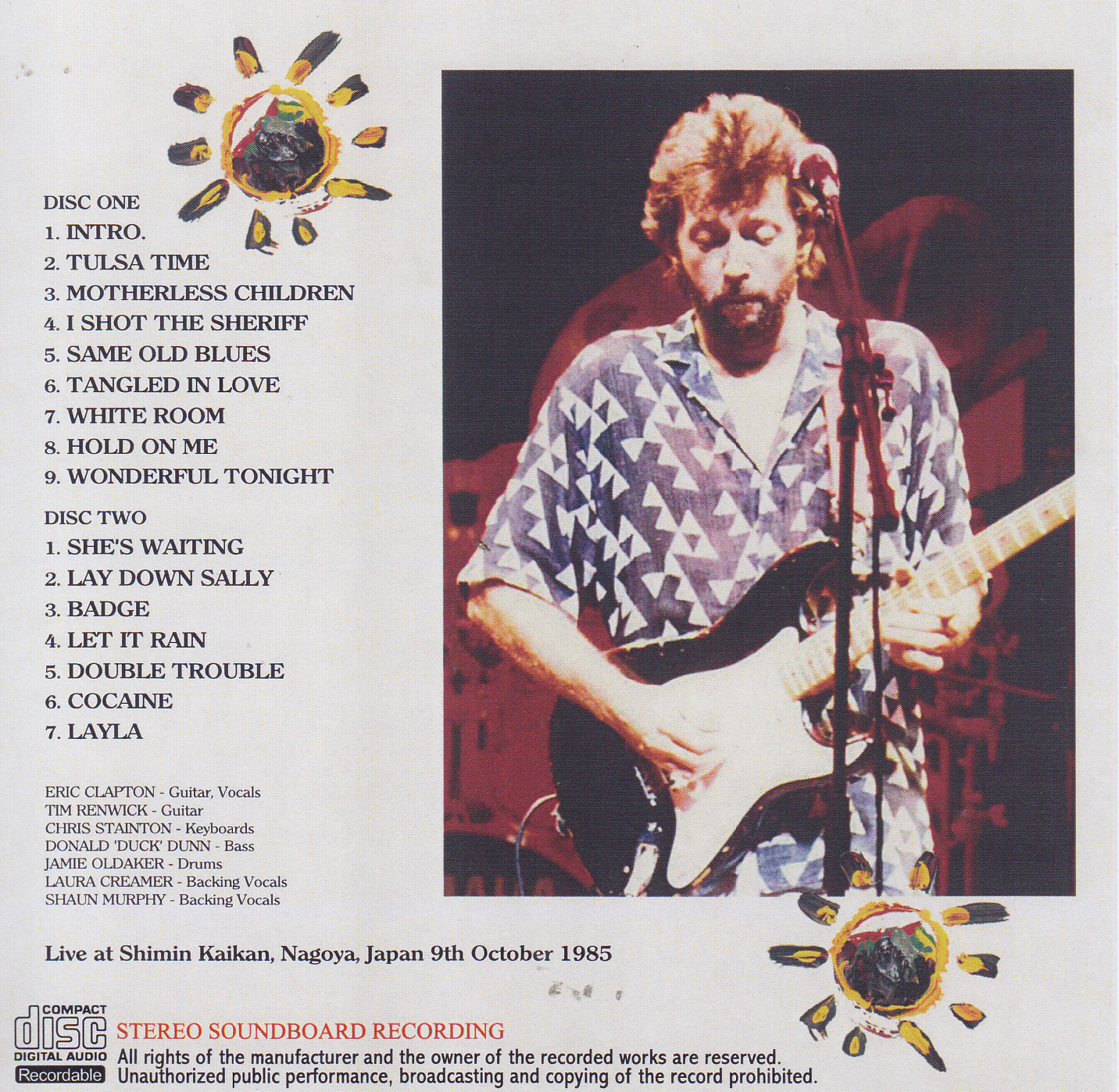 Eric Clapton / Nagoya 1985 / 2CDR – GiGinJapan