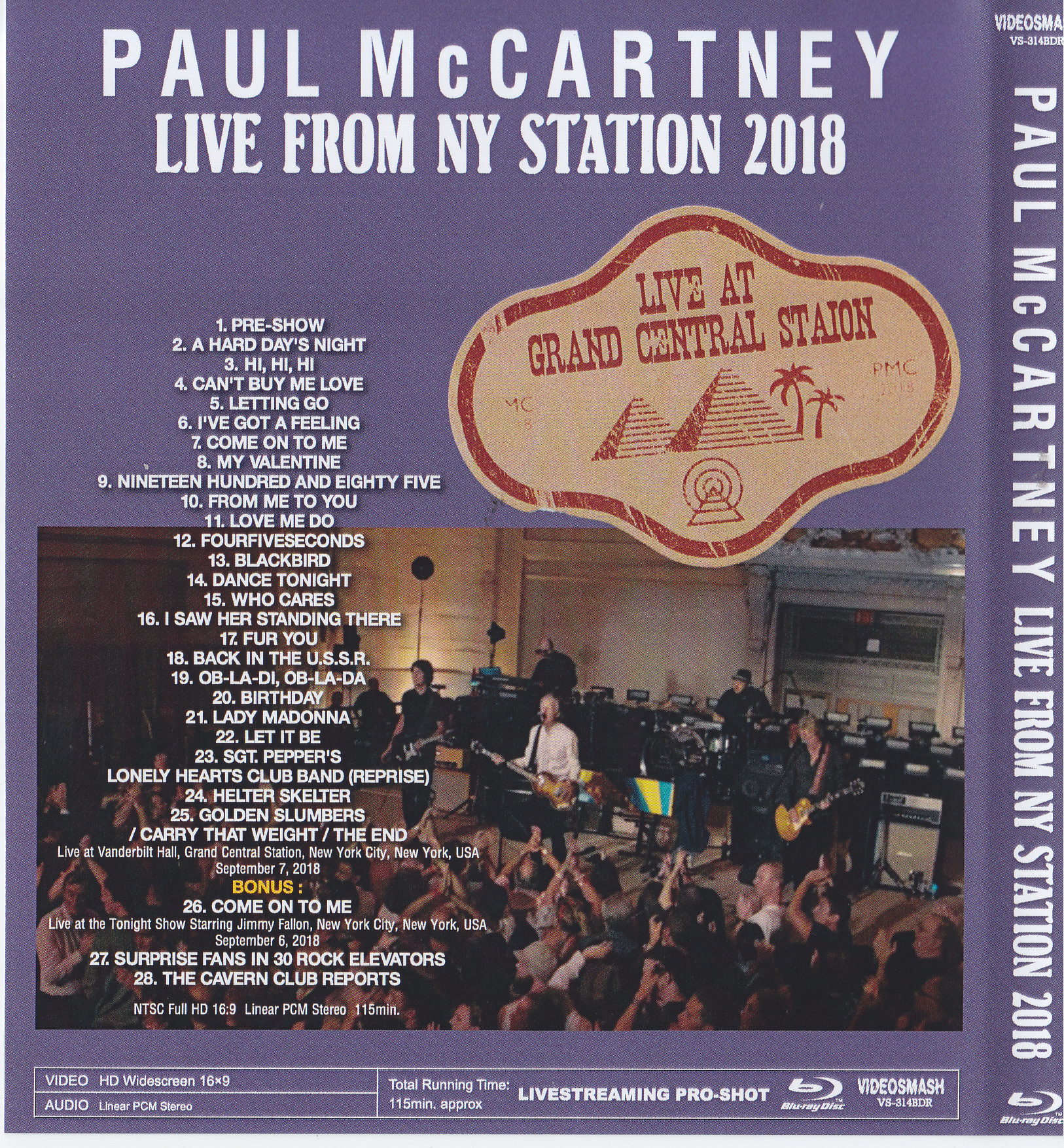 Paul McCartney / Live From NY Station 2018 / 1Blu Ray R – GiGinJapan