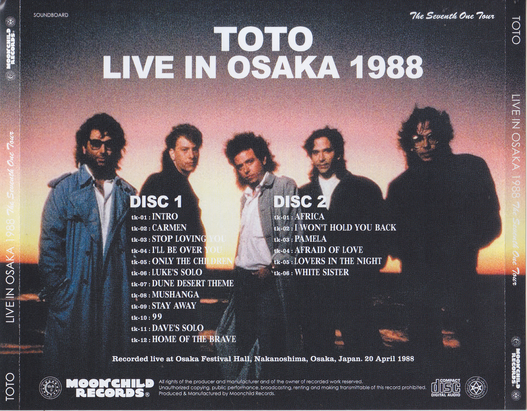 Toto / Live in Osaka 1988 / 2CD – GiGinJapan