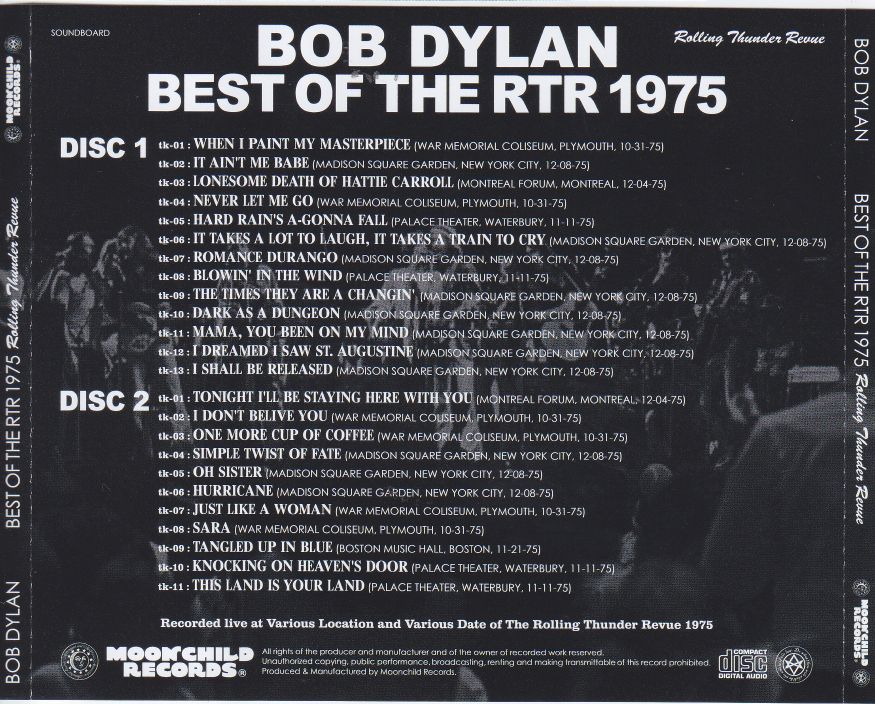 Bob Dylan / Best Of The RTR 1975 / 2CD – GiGinJapan