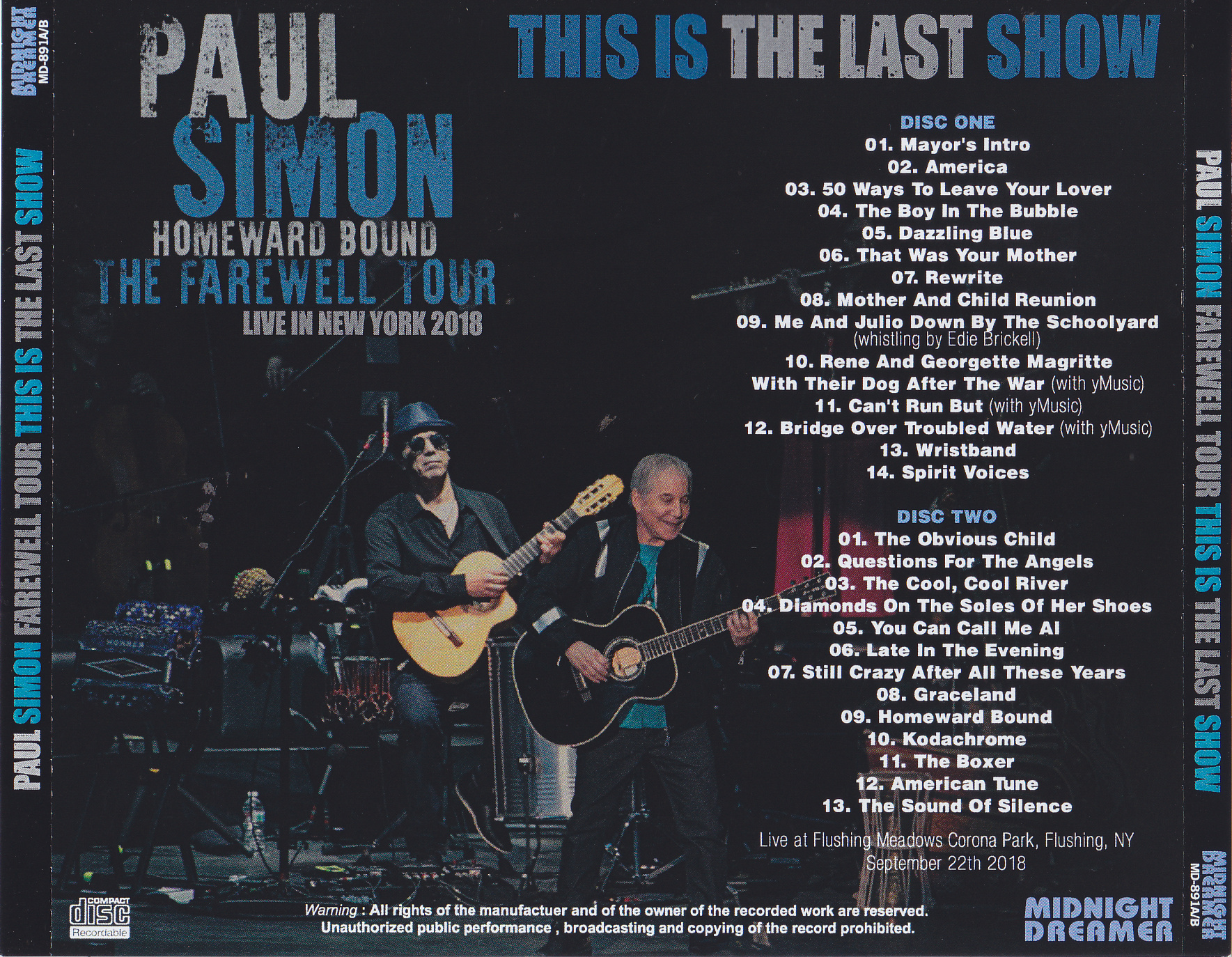 Paul Simon / This Is The Last Show / 2CDR – GiGinJapan