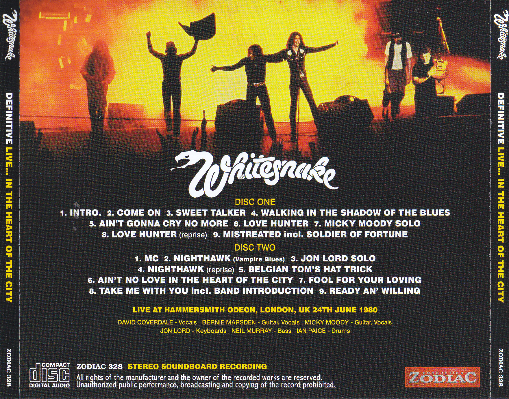 Whitesnake / Definitive Live In The Heart Of The City / 2CD