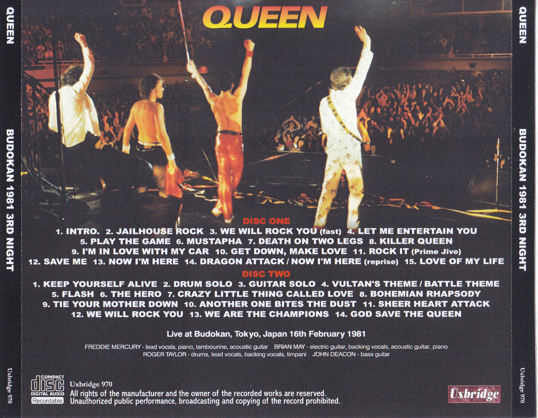 Queen / Budokan 1981 3rd Night / 2CDR – GiGinJapan