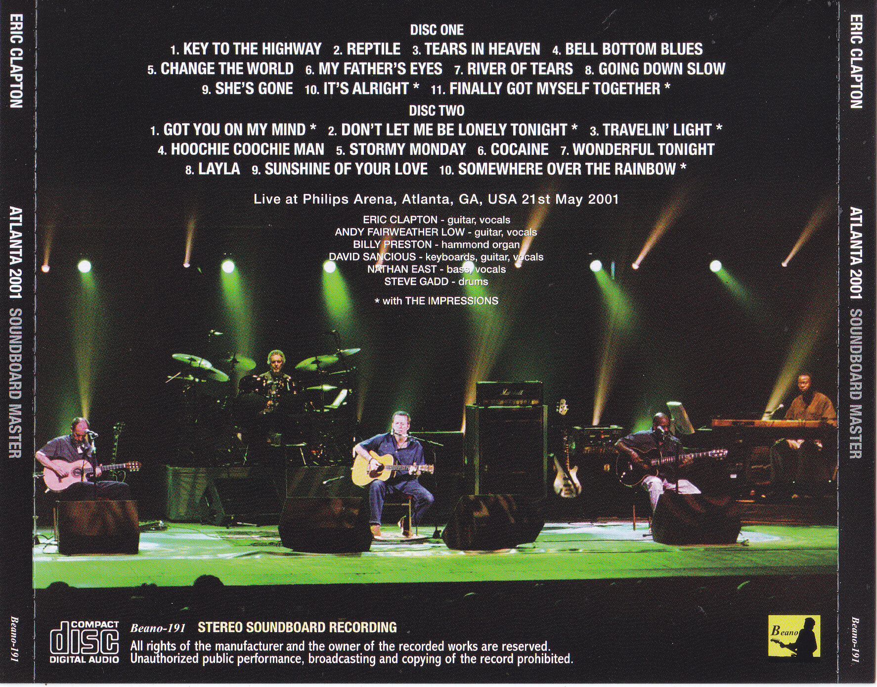 Eric Clapton / Atlanta 2001 Soundboard Master / 2CD – GiGinJapan