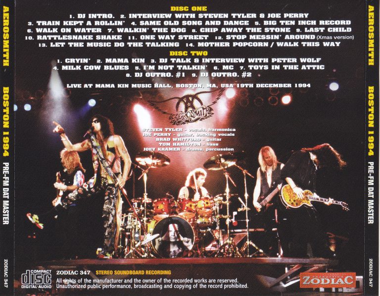 Aerosmith / Boston 1994 Pre-FM Dat Master / 2CD – GiGinJapan