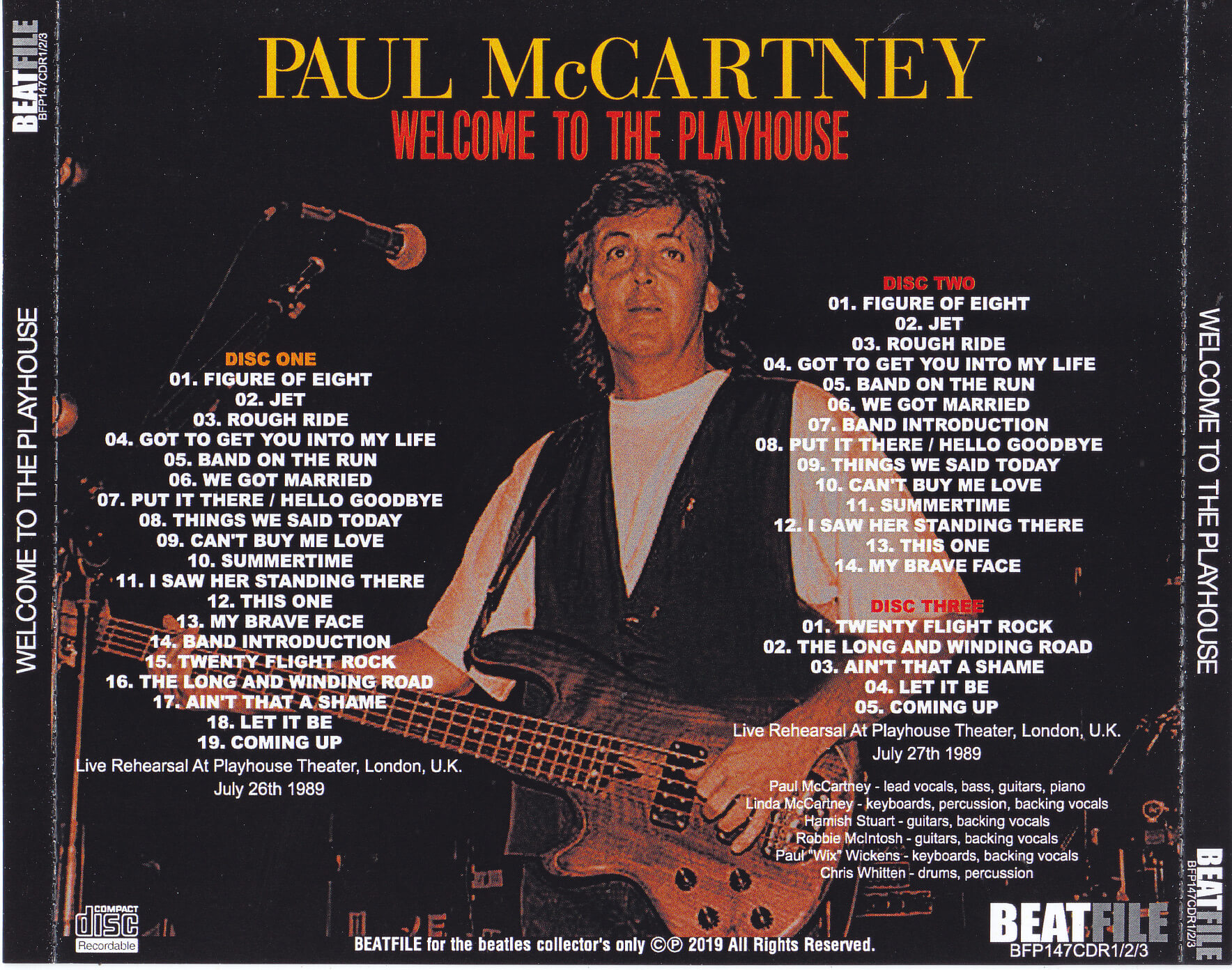 Paul McCartney / Welcome To The Playhouse / 3CDR – GiGinJapan