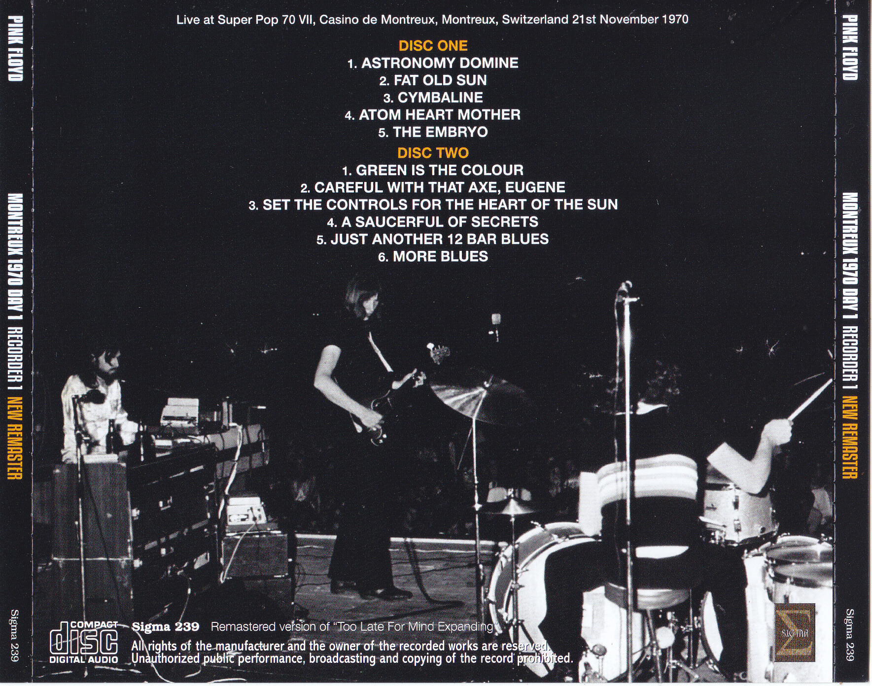 Pink Floyd / Montreux 1970 Day 1 Recorder 1: New Remaster / 2CD ...