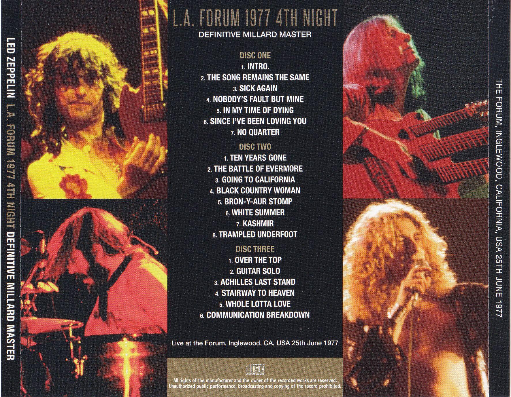 3CD！レッド・ツェッペリン/SECOND NIGHT AT THE FORUM - 洋楽