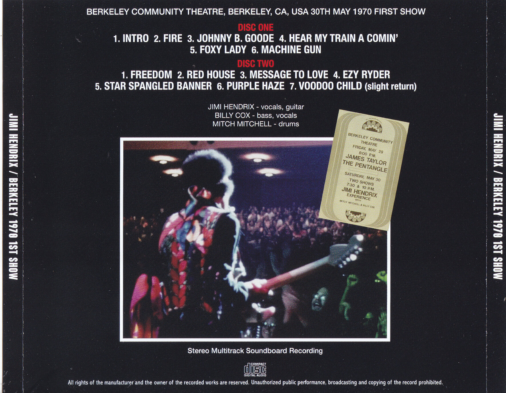 Jimi Hendrix 「The Berkeley Concerts」 2CD - CD