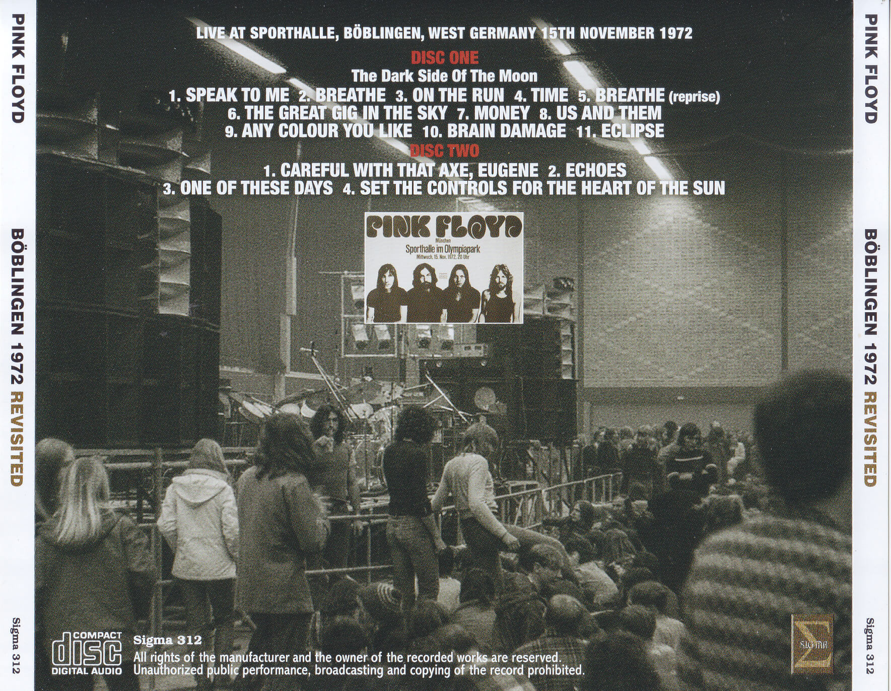 Pink Floyd, Blocking The Sun - Live Germany 1972 (Broadcast Recording) -  DOUBLE CD - Prog Rock / Prog Metal