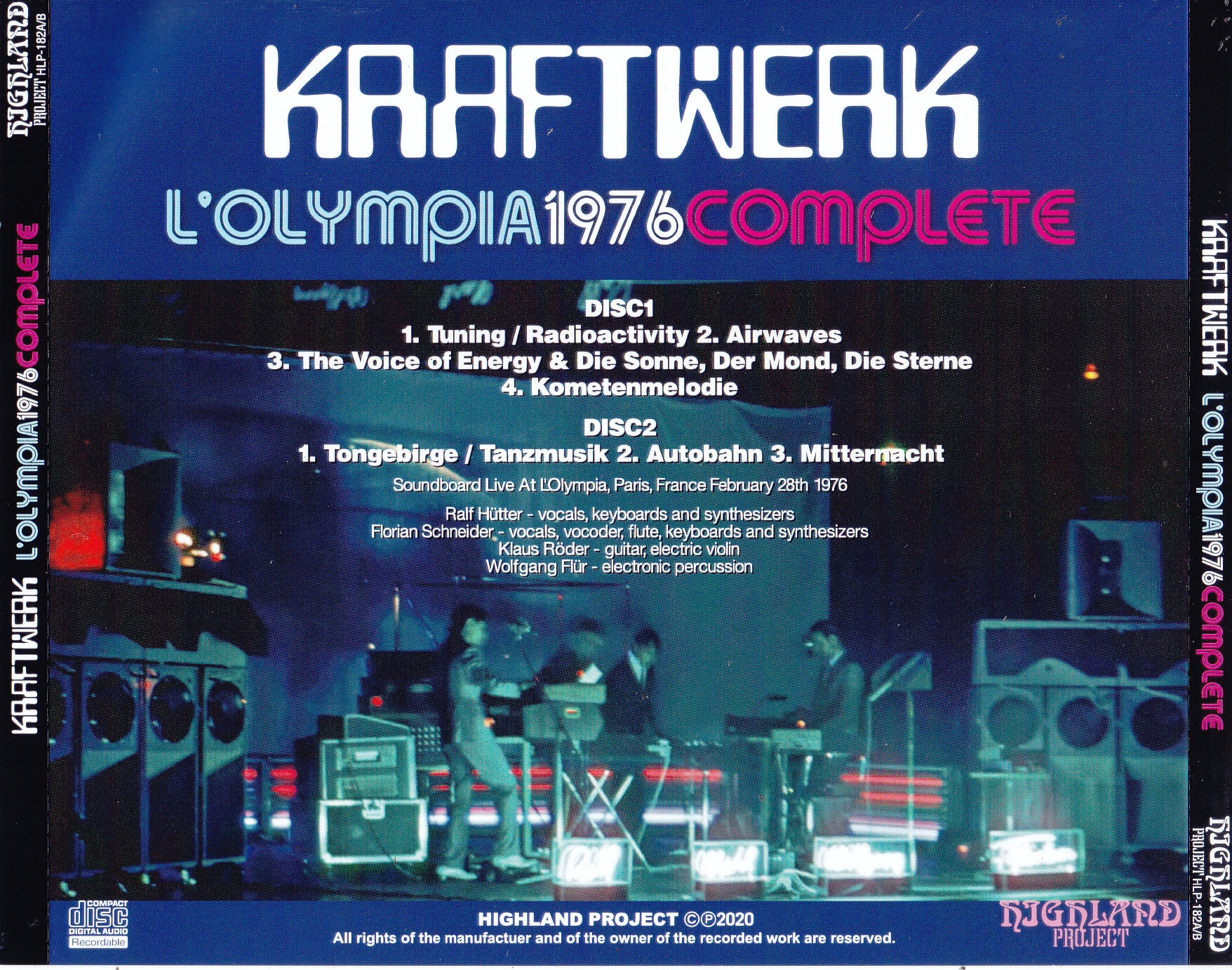 Kraftwerk / L'Olympia 1976 Complete / 2CDR – GiGinJapan