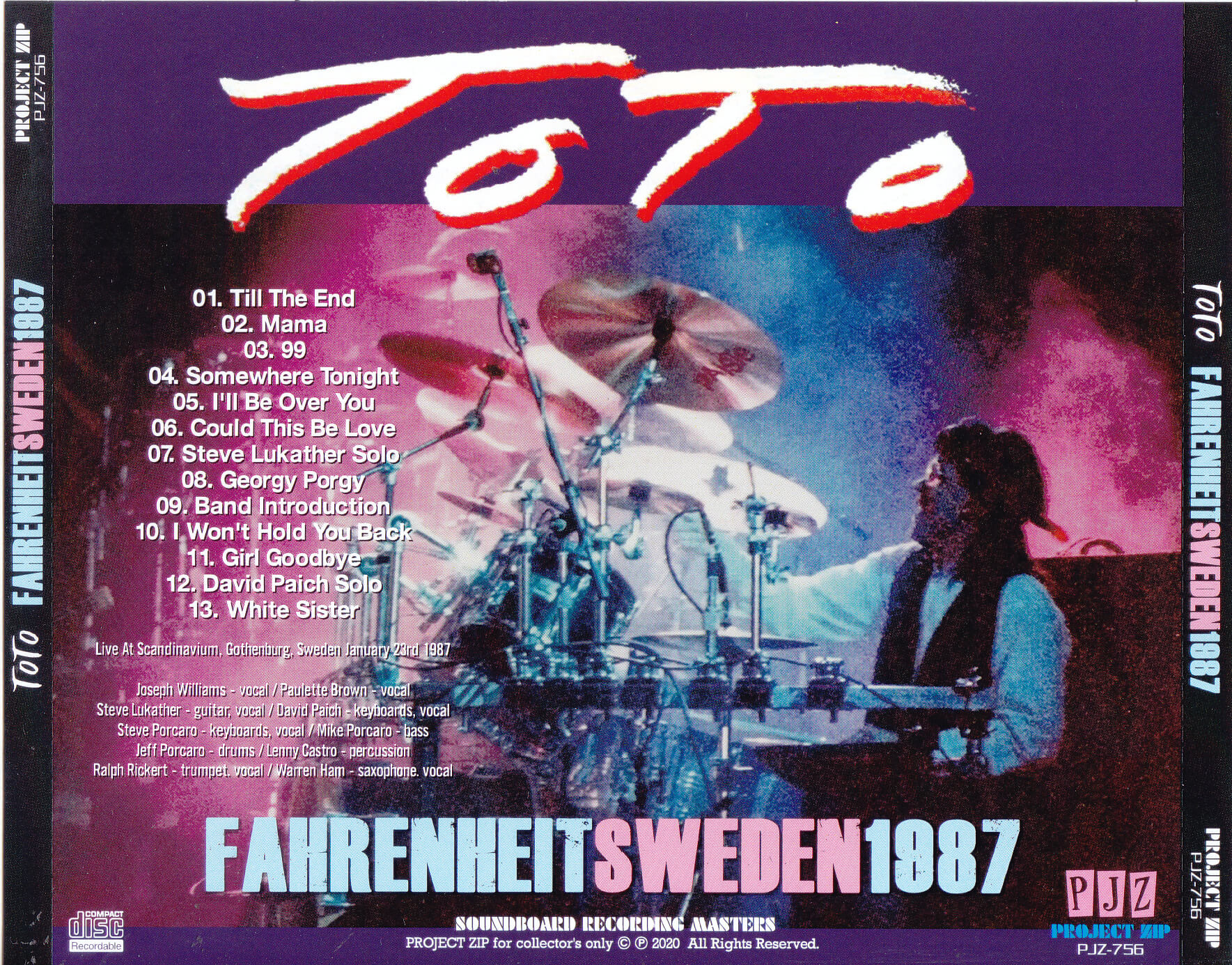 TOTO / Fahrenheit Sweden 1987 / 1CDR – GiGinJapan
