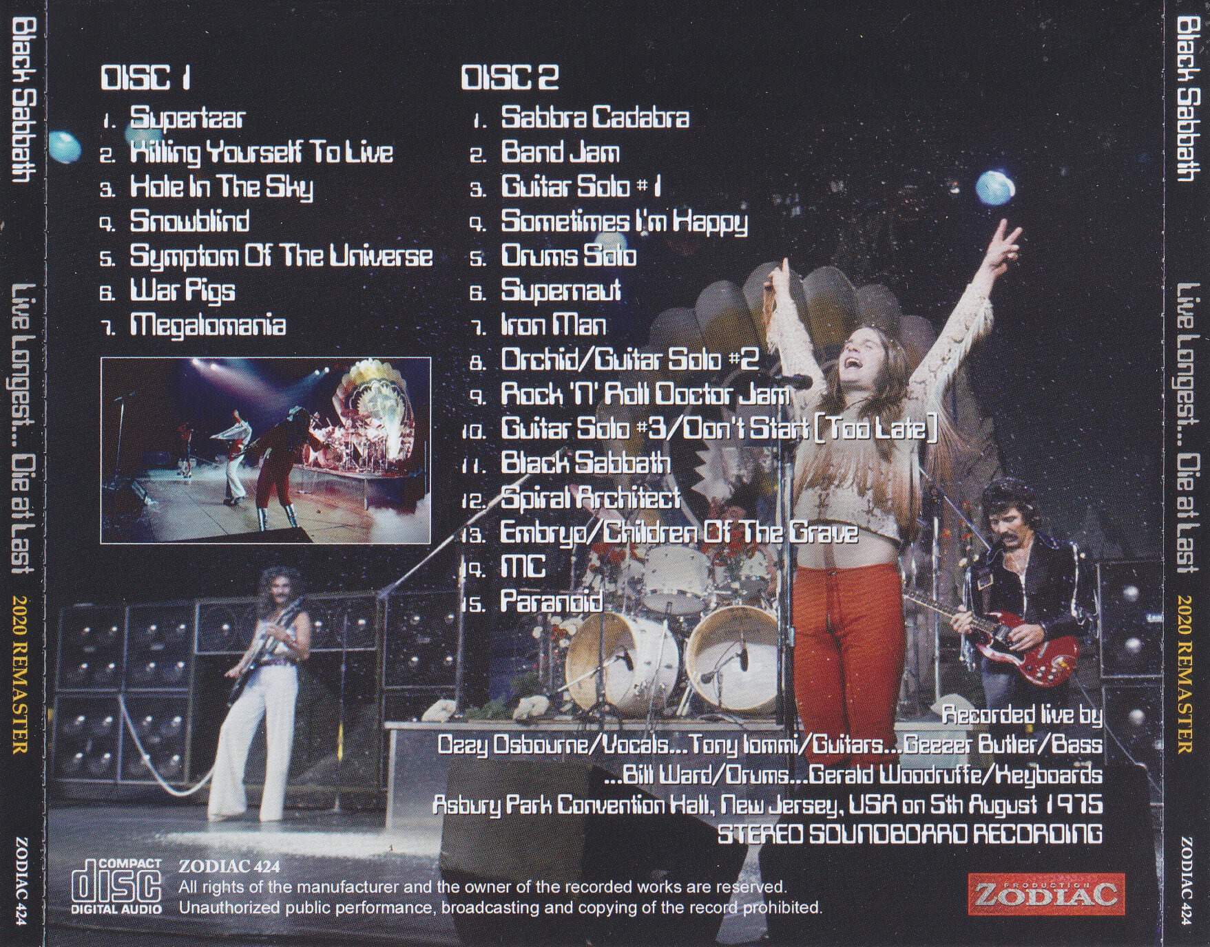 Black Sabbath / Live Longest Die At Last 2020 Remaster / 2CD 
