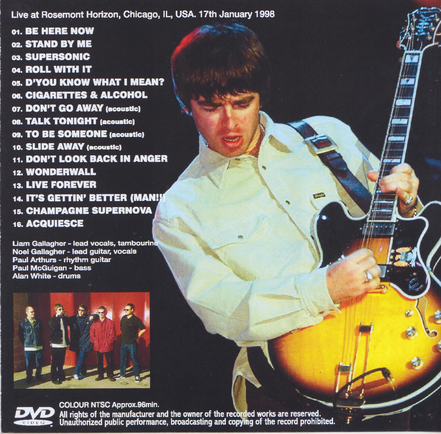 Oasis / Chicago 1998 / 1CD+1Bonus DVDR – GiGinJapan