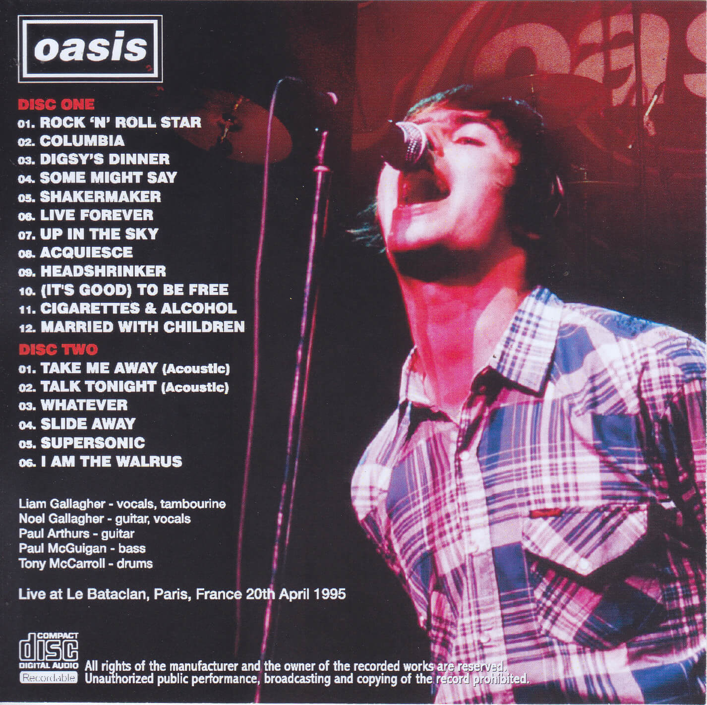 Oasis / Dallas 1995 Dat Master /1CD+2Bonus CDR – GiGinJapan