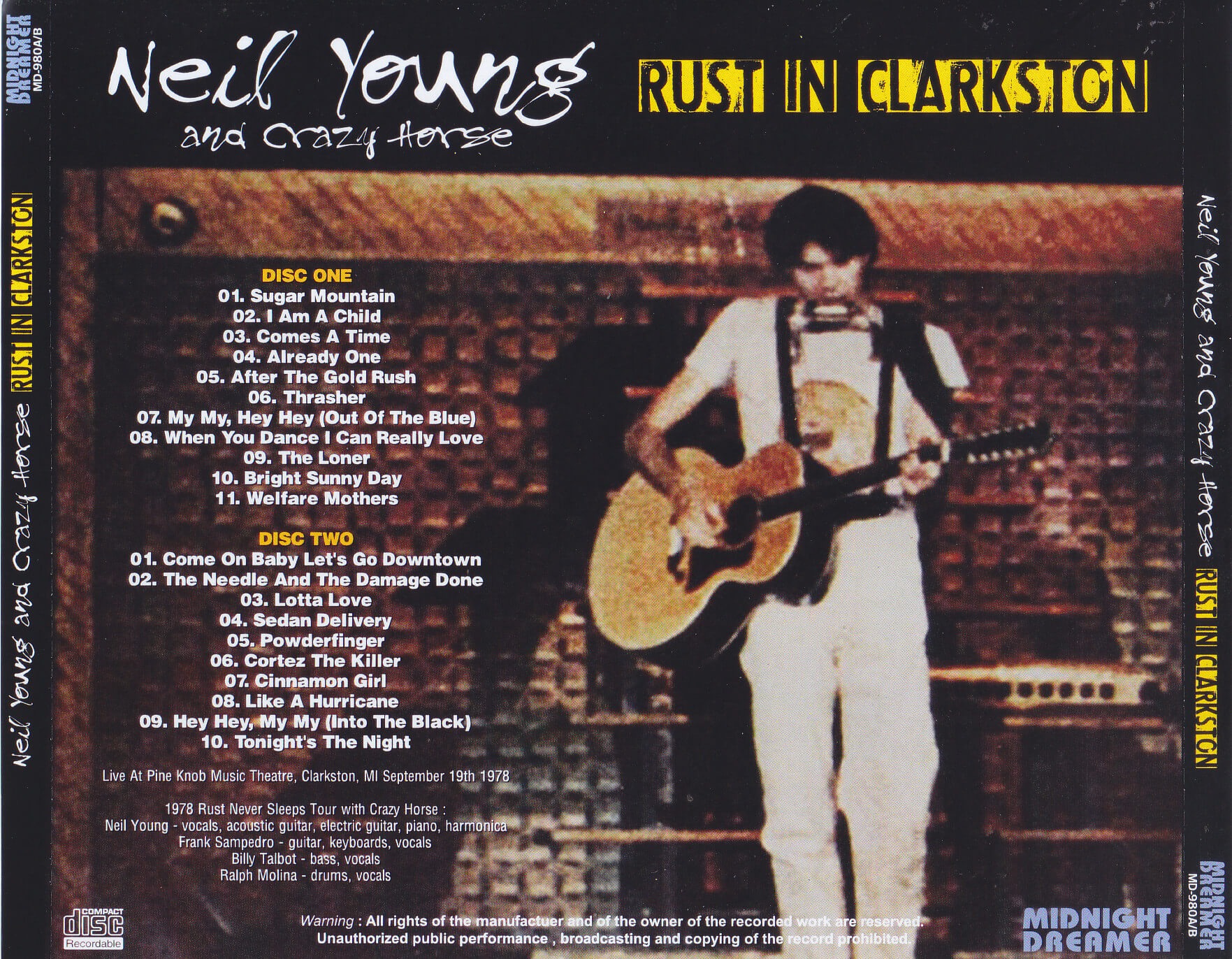 Neil Young And Crazy Horse / Rust In Clarkson / 2CDR – GiGinJapan