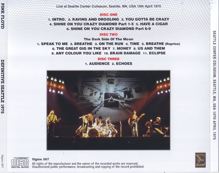 Pink Floyd / Definitive Seattle 1975 / 3CD – GiGinJapan