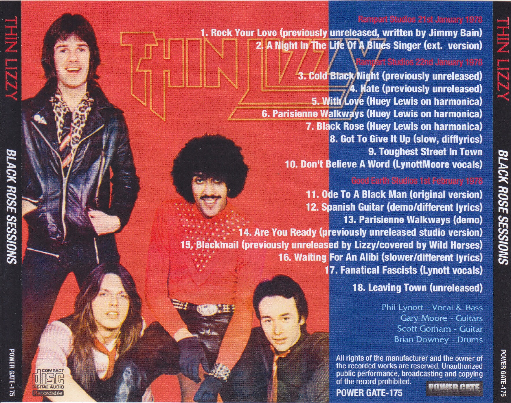 Thin Lizzy / Black Rose Sessions / 1CDR – GiGinJapan