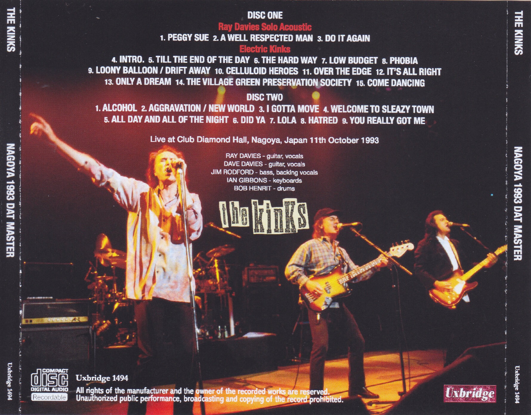 Kinks / Nagoya 1993 Dat Master / 2CDR – GiGinJapan