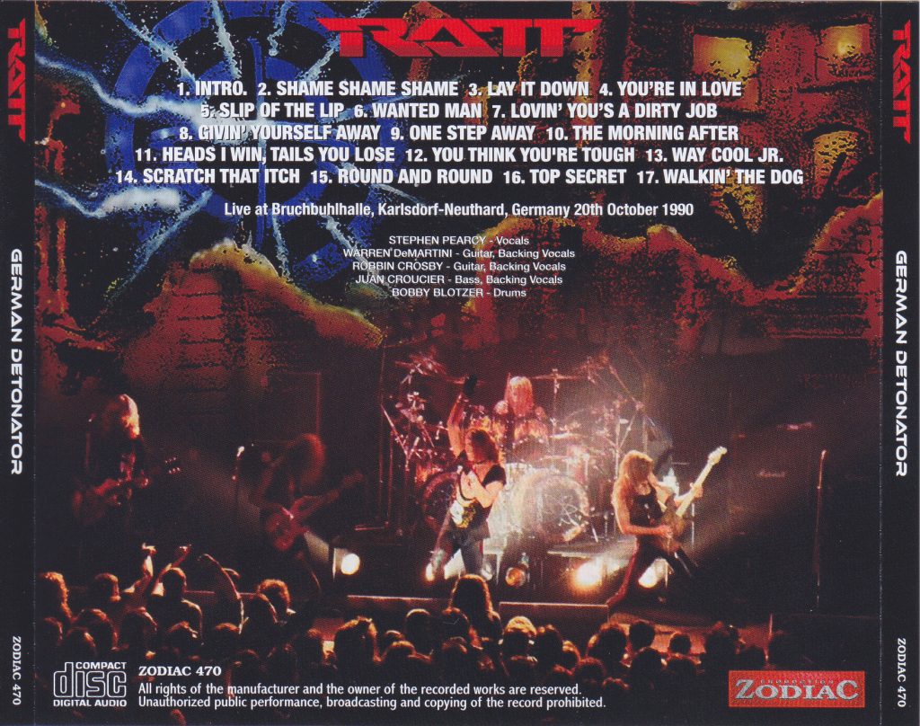 RATT / German Detonator / 1CD – GiGinJapan