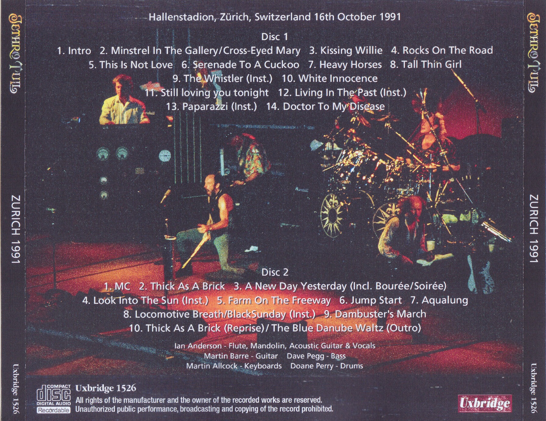 Jethro Tull / Zurich 1991 / 2CDR – GiGinJapan