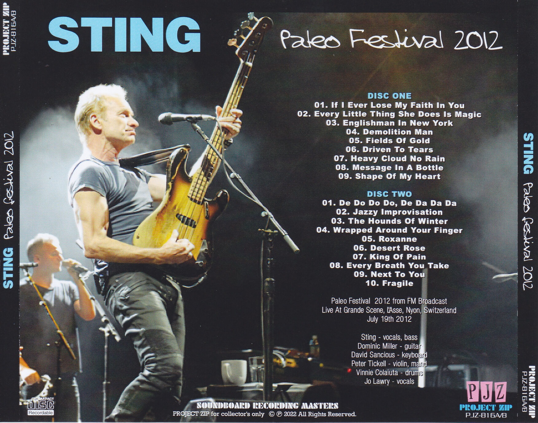 Sting / Paleo Festival 2012 / 2CDR – GiGinJapan