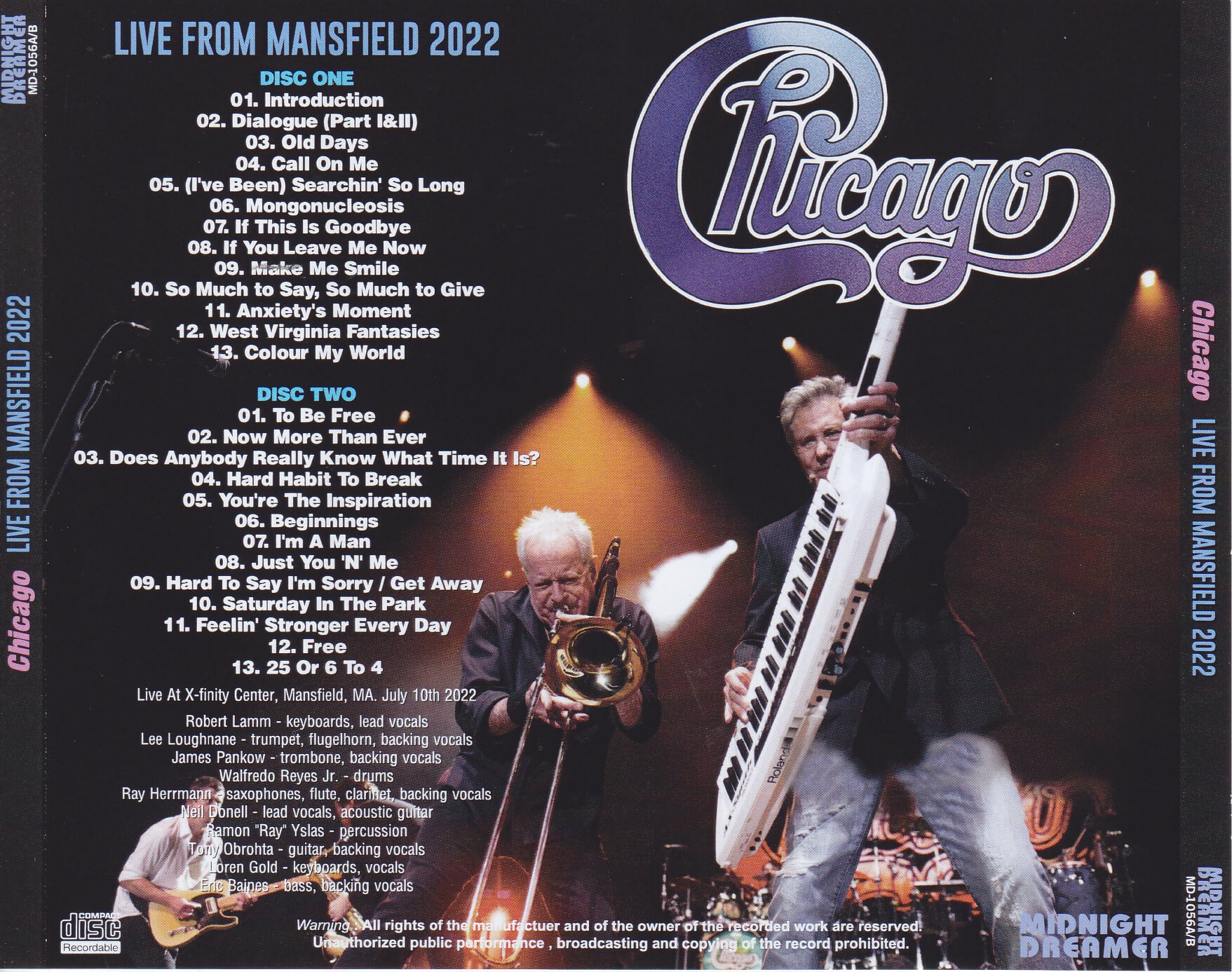 Chicago / Live From Mansfield 2022 / 2CDR – GiGinJapan