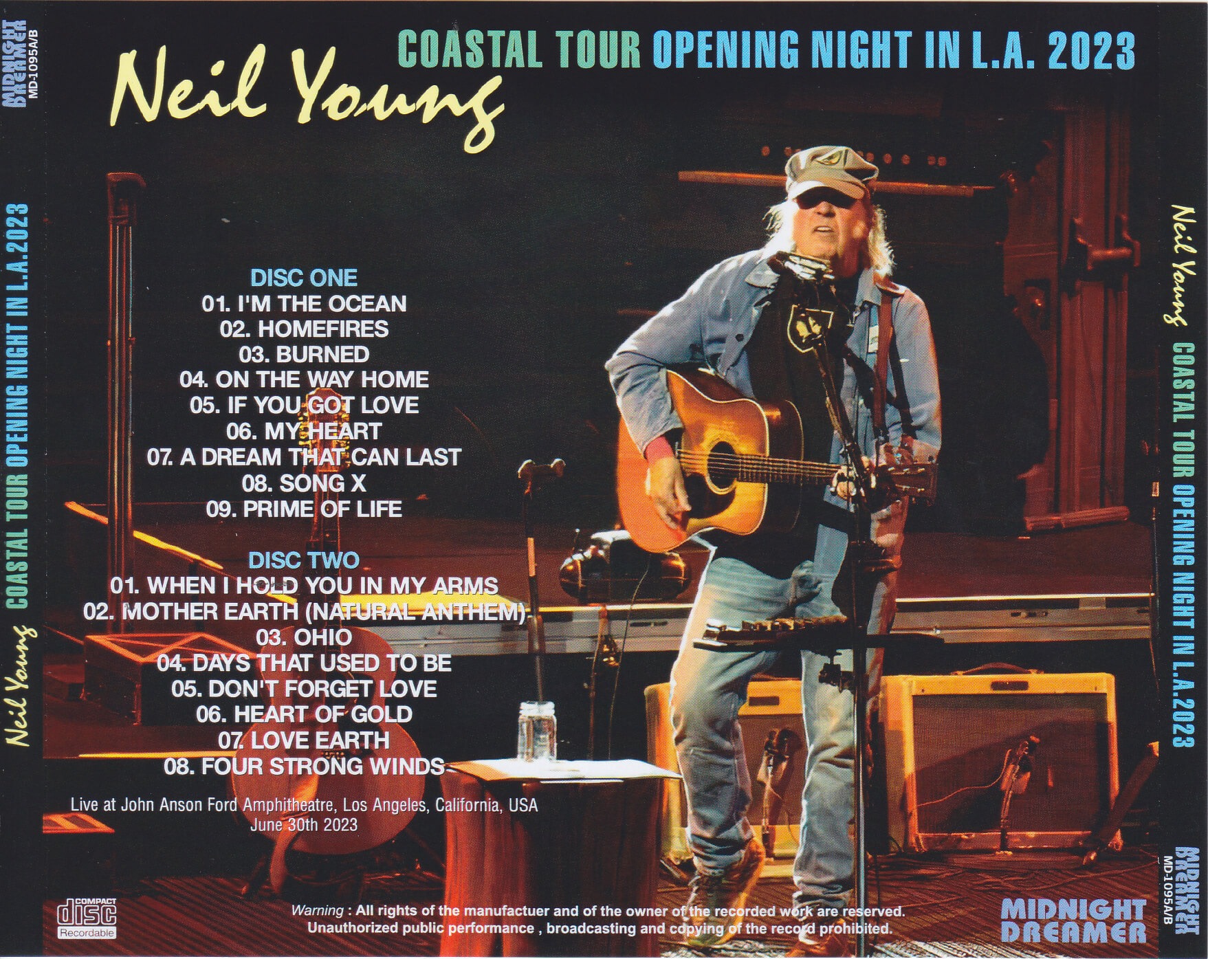 Neil Young / Coastal Tour Opening Night in LA 2023 / 2CDR GiGinJapan